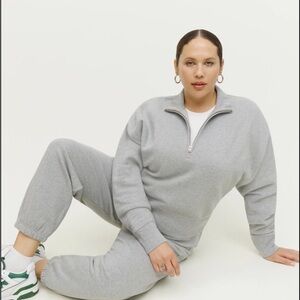 Reformation Marla Zip Sweatshirt Grey - Size S